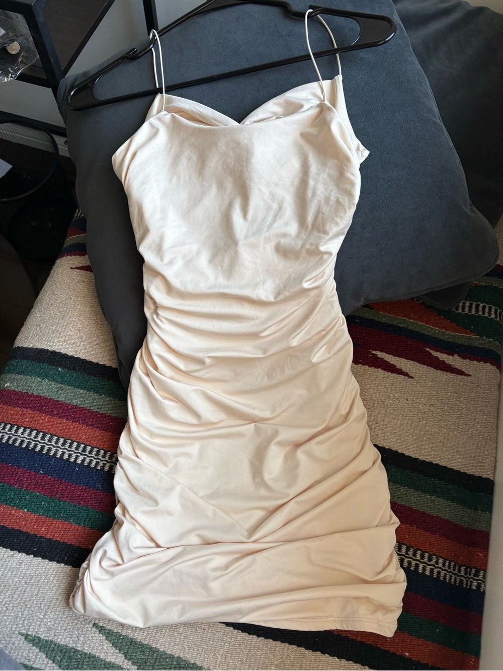 Cutout Twist Bodice Ruched Mini Dress - Picture 3 of 5